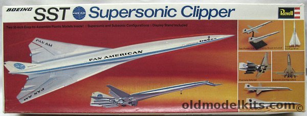 Revell 1/200 Boeing 2707 SST Supersonic Clipper - Pan Am 2 Kits, H263-300 plastic model kit